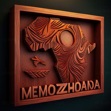 3D model Mozambique  Republic of Mozambique (STL)